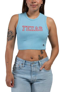 Hype and Vice Texas Womens Light Blue Graphic Tank Top