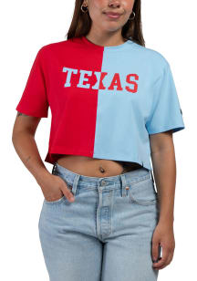 Hype and Vice Texas Womens Red Graphic Short Sleeve T-Shirt
