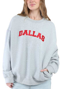 Hype and Vice FC Dallas Womens Grey Offside Crew Sweatshirt