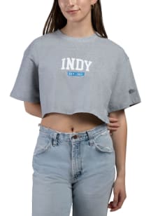 Hype and Vice Indianapolis Womens Grey Graphic Short Sleeve T-Shirt