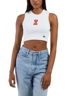 Hype and Vice Illinois Fighting Illini Womens White Cut Off Tank Top