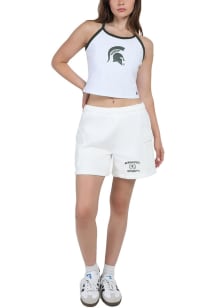 Womens Michigan State Spartans White Hype and Vice Cargo Shorts