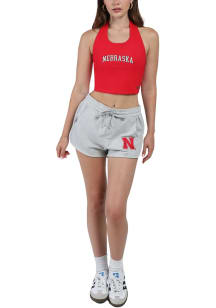 Womens Nebraska Cornhuskers Grey Hype and Vice Comfy Shorts