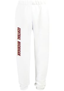 Hype and Vice Central Michigan Chippewas Womens Classic White Sweatpants