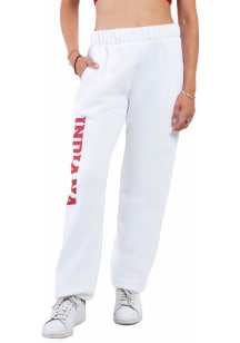 Womens Indiana Hoosiers White Hype and Vice Classic Sweatpants