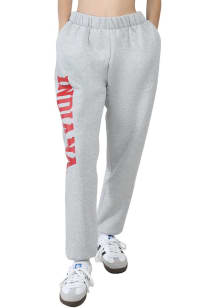 Womens Indiana Hoosiers Grey Hype and Vice Classic Sweatpants