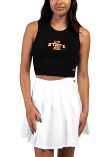 Hype and Vice Iowa State Cyclones Womens Black Cut Off Tank Top