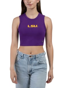 Hype and Vice LSU Tigers Womens Purple Cut Off Tank Top