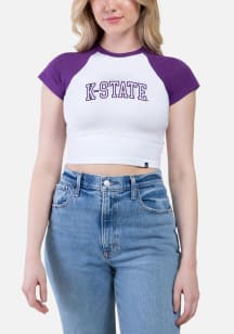 Hype and Vice K-State Wildcats Womens Purple Homerun Short Sleeve T-Shirt