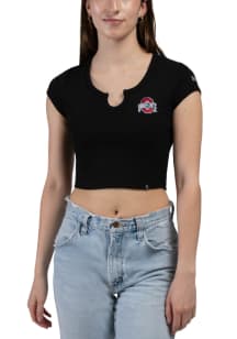 Hype and Vice Ohio State Buckeyes Womens Black Cali Short Sleeve T-Shirt