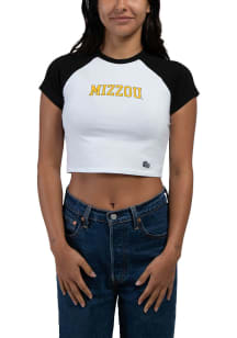 Hype and Vice Missouri Tigers Womens White Homerun Short Sleeve T-Shirt