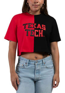 Hype and Vice Texas Tech Red Raiders Womens Red Brandy Short Sleeve T-Shirt