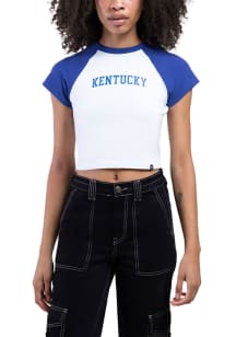 Hype and Vice Kentucky Wildcats Womens White Homerun Short Sleeve T-Shirt