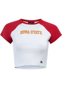 Hype and Vice Iowa State Cyclones Womens Cardinal Homerun Short Sleeve T-Shirt