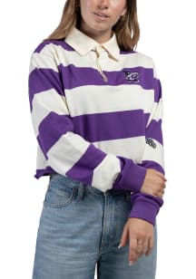 Womens K-State Wildcats White Hype and Vice Rugby LS Tee