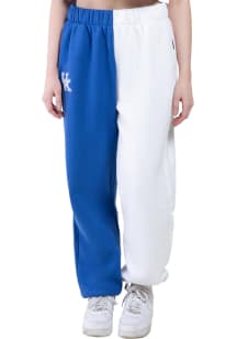 Hype and Vice Kentucky Wildcats Womens Color Block White Sweatpants