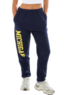 Womens Michigan Wolverines Navy Blue Hype and Vice Classic Sweatpants