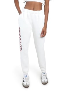 Womens Minnesota Golden Gophers White Hype and Vice Classic Sweatpants