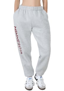 Womens Minnesota Golden Gophers Grey Hype and Vice Classic Sweatpants