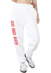 Womens Nebraska Cornhuskers White Hype and Vice Classic Sweatpants