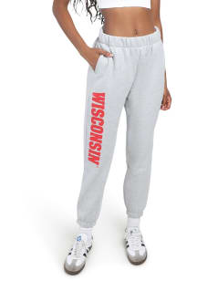 Womens Wisconsin Badgers Grey Hype and Vice Classic Sweatpants