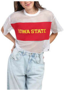 Iowa State Cyclones Womens Hype and Vice Mesh Fashion Football Jersey - White