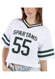 Womens Michigan State Spartans White Hype and Vice Football Jersey Fashion Football