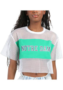 Notre Dame Fighting Irish Womens Hype and Vice Mesh Fashion Football Jersey - Kelly Green