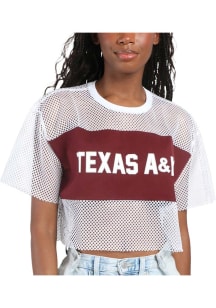 Texas A&amp;M Aggies Womens Hype and Vice Mesh Fashion Football Jersey - White