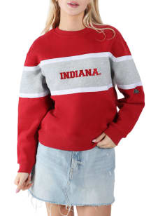 Womens Indiana Hoosiers Cardinal Hype and Vice Taylor Crew Sweatshirt