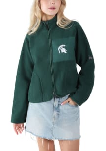 Womens Michigan State Spartans Green Hype and Vice Coach Light Weight Jacket