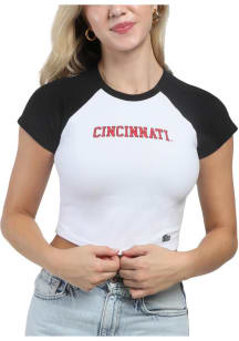 Hype and Vice Cincinnati Bearcats Womens White Homerun Short Sleeve T-Shirt