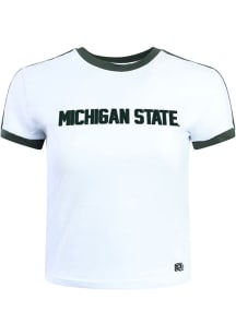 Michigan State Spartans White Hype and Vice Goalie Short Sleeve T-Shirt