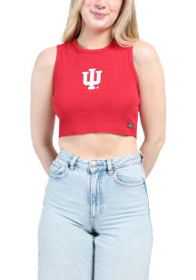 Womens Indiana Hoosiers Cardinal Hype and Vice Cut Off Tank Top