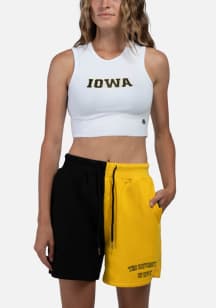 Womens Iowa Hawkeyes White Hype and Vice Cut Off Tank Top