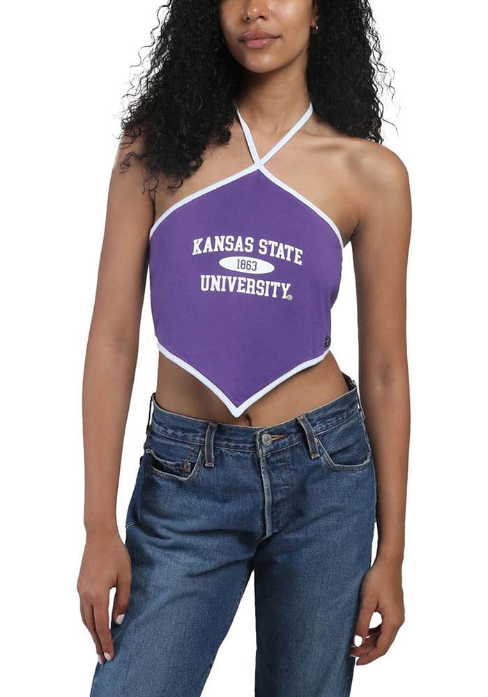 Hype and Vice Womens PURPLE K-State Wildcats Y2K Tank Top - 33970717