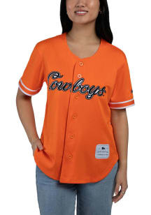 Oklahoma State Cowboys Womens Hype and Vice Baseball Fashion Baseball Jersey - Orange
