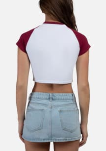Hype and Vice Arizona State Sun Devils Womens White Homerun Raglan Short Sleeve T-Shirt