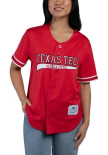 Texas Tech Red Raiders Womens Hype and Vice Baseball Fashion Baseball Jersey - Red