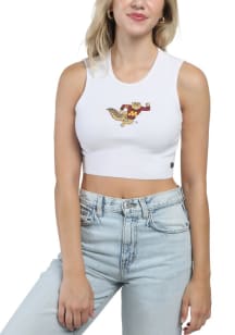 Womens Minnesota Golden Gophers White Hype and Vice Cut Off Tank Top