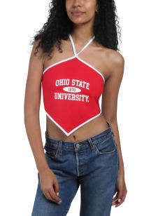 Womens Ohio State Buckeyes Red Hype and Vice Y2K Tank Top