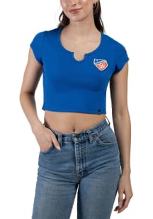 Hype and Vice FC Cincinnati Womens Blue Brandy Colorblock Short Sleeve T-Shirt