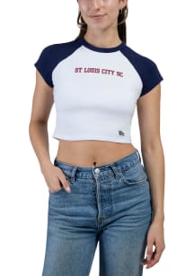 Hype and Vice St Louis City SC Womens Navy Blue Homerun Short Sleeve T-Shirt