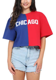 Hype and Vice Chicago Womens Blue Brandy Short Sleeve T-Shirt