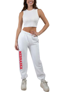 Hype and Vice Nebraska Cornhuskers Womens Classic White Sweatpants