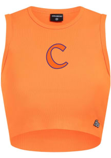 Hype and Vice Clemson Tigers Womens Orange Cutoff Tank Top