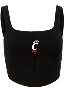 Womens Cincinnati Bearcats Black Hype and Vice Knit Corset Tank Top