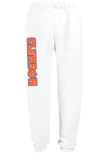 Hype and Vice Clemson Tigers Womens Classic White Sweatpants