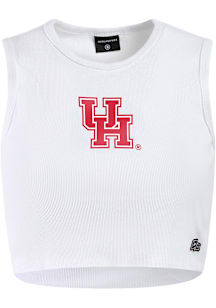 Hype and Vice Houston Cougars Womens White Cutoff Tank Top