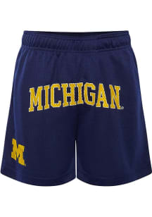 Womens Michigan Wolverines Blue Hype and Vice Hoop Jersey Shorts